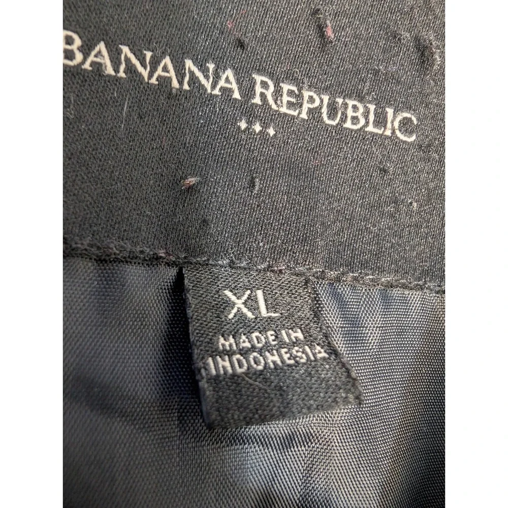 Banana‎ Republic Jacket Shacket Mens XL Snap Zip Up Field Black Coat Pockets